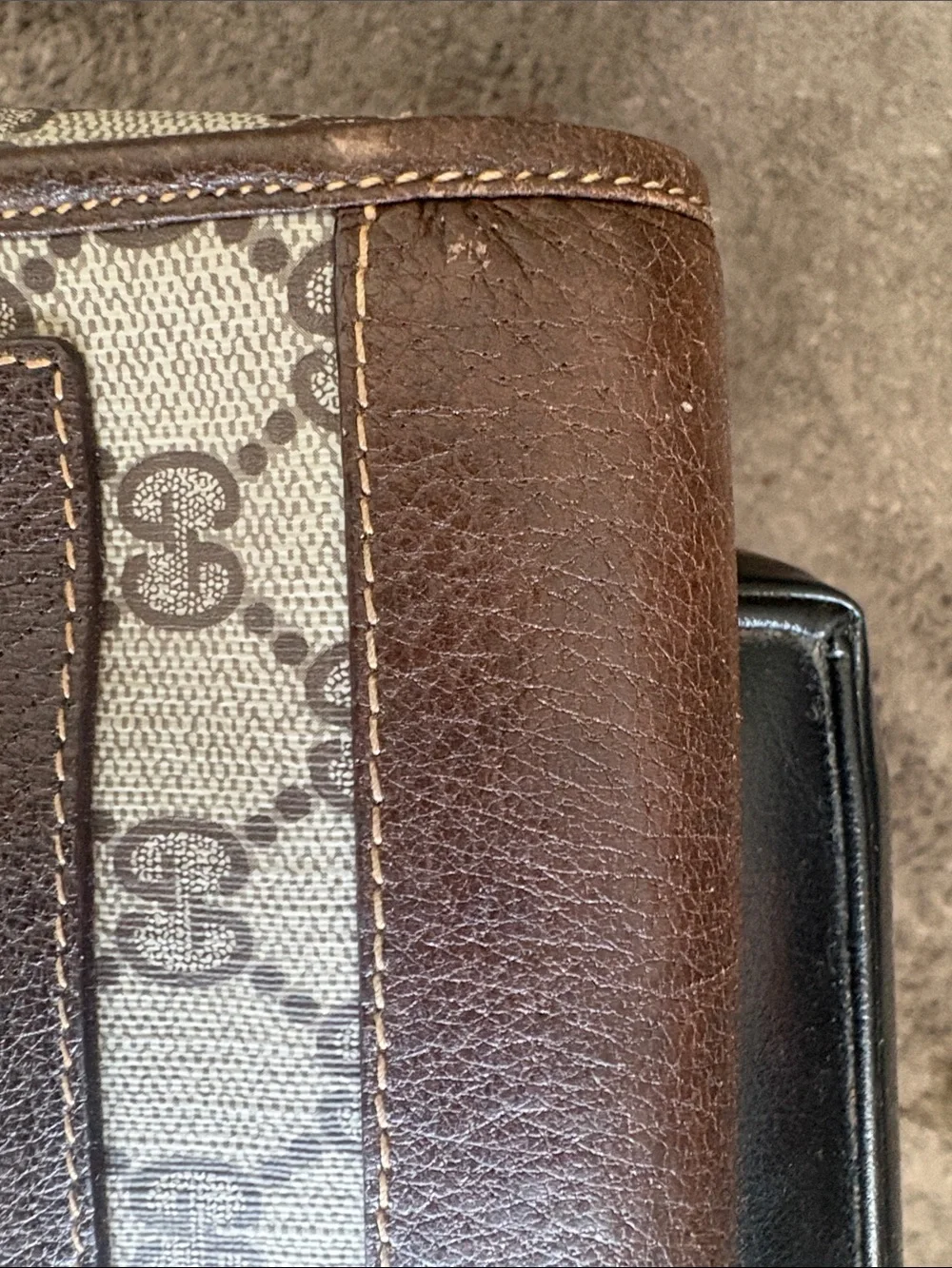 GUCCI VINTAGE Brown Patterned ATTACHE Briefcase Bag